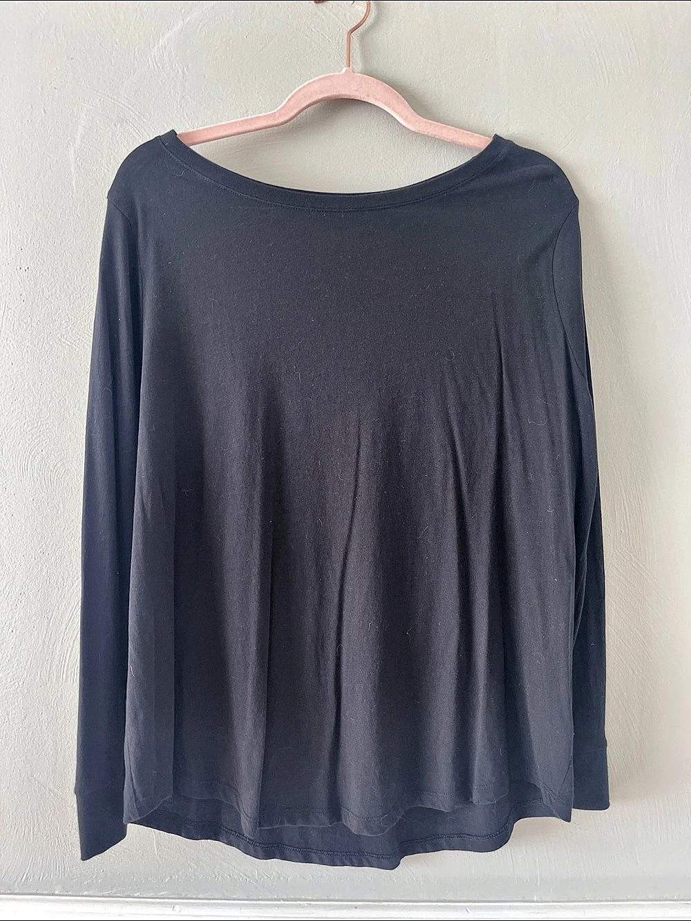Terra & Sky Long Sleeve Top in Blue Size 0X (14W) Like New